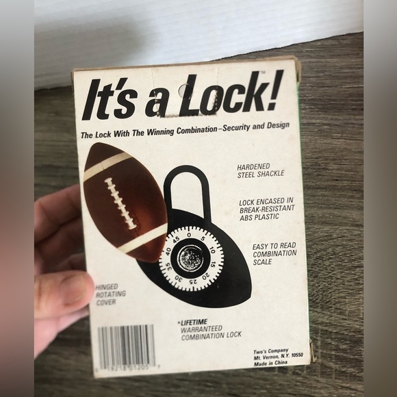 Vtg Football Combination Padlock - Picture 4 of 8